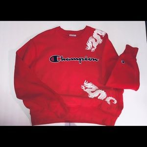 Champion X Dragon crewneck sweatshirt